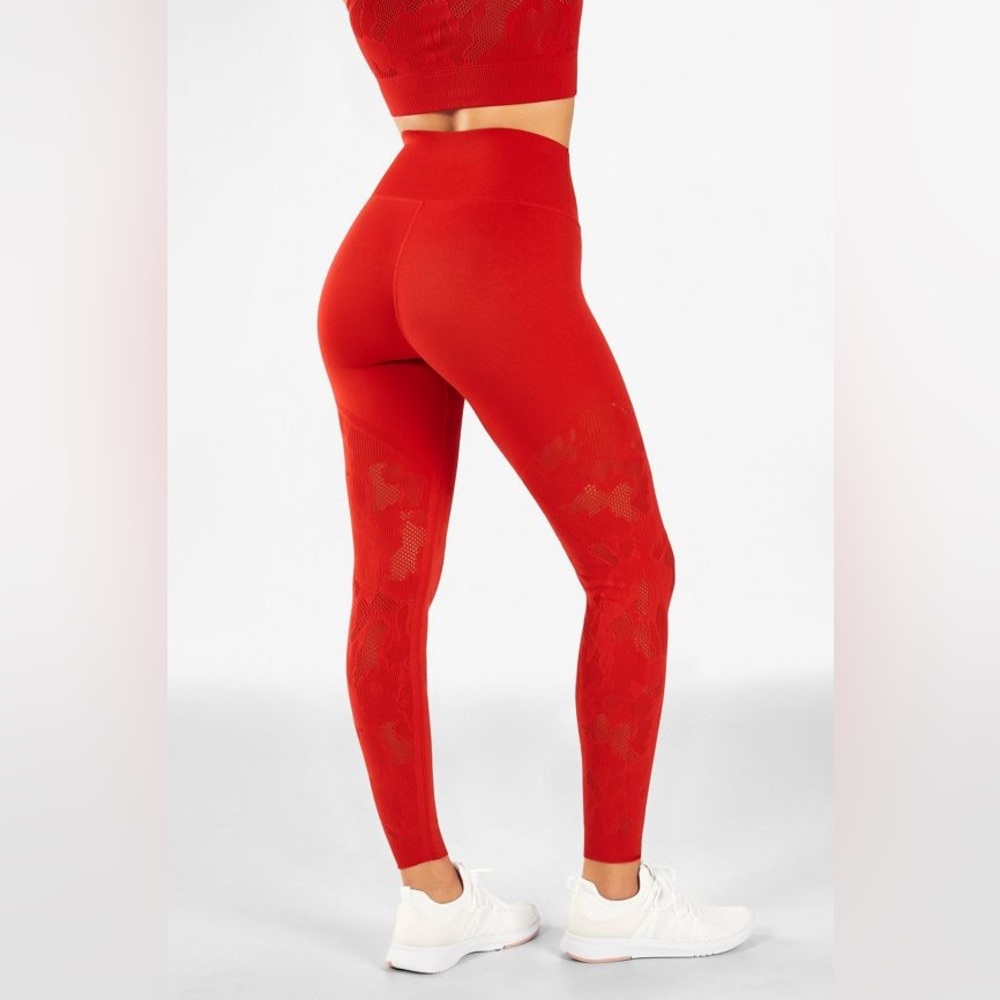 Fabletics Sculptknit Workout Set - Persimmon - image 4